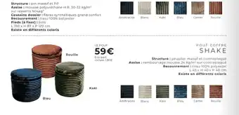 Cocktail Scandinave SHAKE Pouf coffre offre