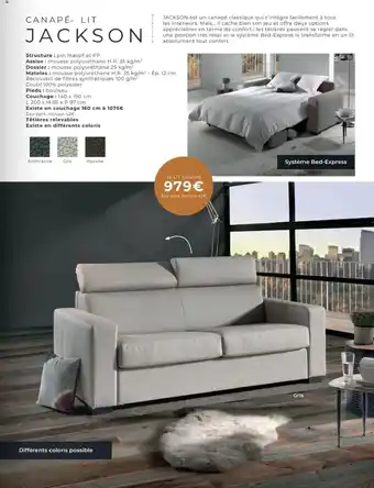 Cocktail Scandinave JACKSON Canapé- lit offre