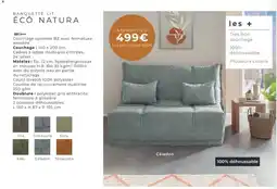 Cocktail Scandinave ÉCO NATURA Banquette lit offre