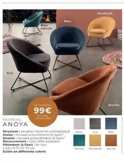 Cocktail Scandinave ΑΝΟΥΑ Fauteuil offre