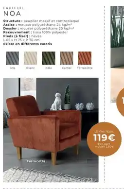 Cocktail Scandinave NOA Fauteuil offre