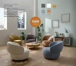 Cocktail Scandinave ELTON Fauteuil tournant offre