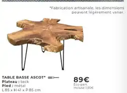 Cocktail Scandinave Table basse ascot offre