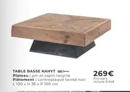 Cocktail Scandinave Table basse kahyt offre