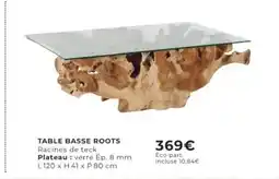 Cocktail Scandinave Table basse roots offre