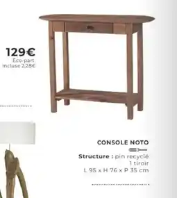 Cocktail Scandinave CONSOLE NOTO offre