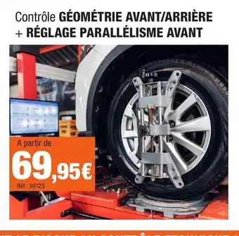 Autobacs Contrôle géométrie avant/arrière + réglage parallelisme avant offre