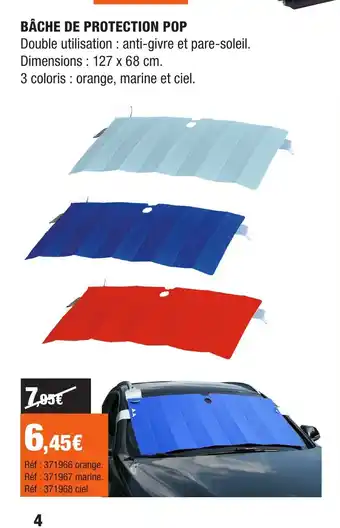 Autobacs Bâche de protection pop offre