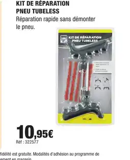Autobacs Kit de réparation pneu tubeless offre