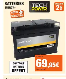Autobacs TECH POWER Batteries energy+ offre