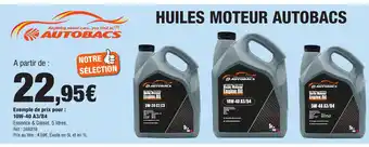 Autobacs Huiles moteur autobacs offre