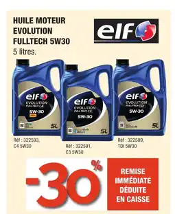 Autobacs ELF Huile moteur evolution fulltech 5w30 offre