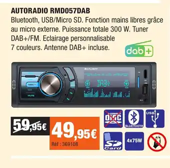 Autobacs Autoradio rmd057dab offre