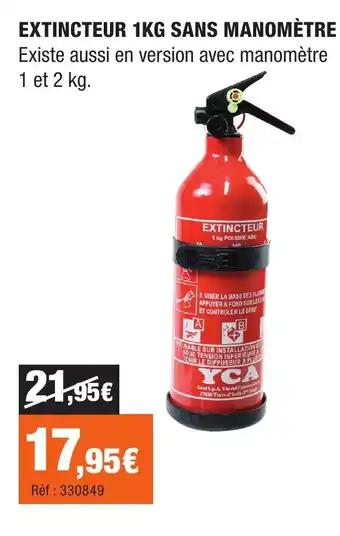 Autobacs Extincteur 1kg sans manomètre offre