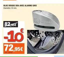 Autobacs BLOC DISQUE SRA AVEC ALARME GRIS offre