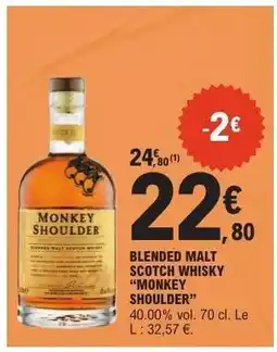 E.Leclerc BLENDED MALT SCOTCH WHISKY MONKEY SHOULDER offre