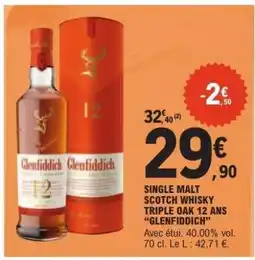 E.Leclerc Glenfiddich Single Malt Scotch Whisky Triple Oak 12 Ans offre