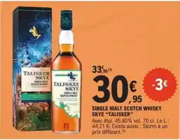 E.Leclerc SINGLE MALT SCOTCH WHISKY SKYE “TALISKER” offre