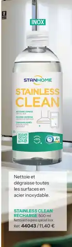 Stanhome Stainless clean recharge offre