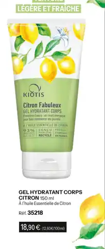 Stanhome Gel hydratant corps citron offre