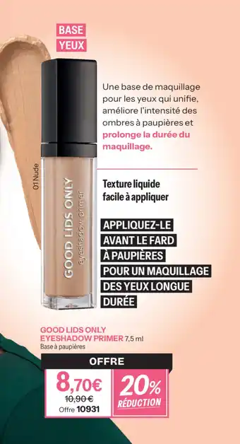 Stanhome Good lids only eyeshadow primer offre