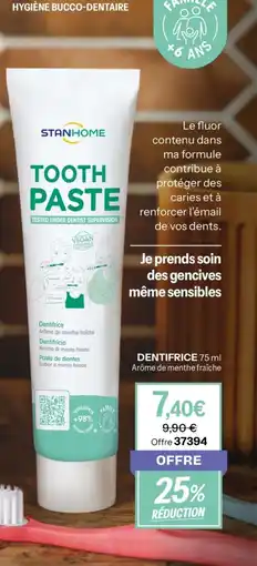 Stanhome Dentifrice offre