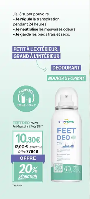 Stanhome Feet deo offre