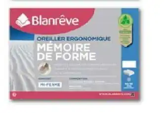 Intermarché Oreiller Ergonomique A Memoire De Forme Blanreve offre