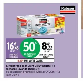 Intermarché 5 Recharges Tavbs Aéro 360 Neutre + 1 Recharge Iavande RUBSON offre
