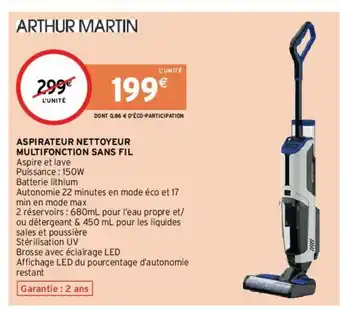 Intermarché Aspirateur Nettoyeur Multifonction Sans Fil offre