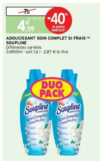 Intermarché Adoucissant Soin Complet Si Frais Soupline offre