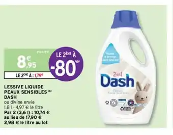 Intermarché Lessive Liquide Peaux Sensibles Dash offre