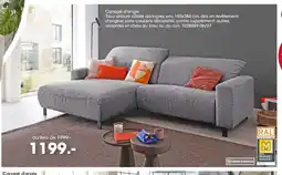 Möbel Martin Canapé d'angle Tissu velours côtelé dark-grey offre