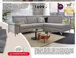 Möbel Martin Canapé d'angle Tissu platine offre