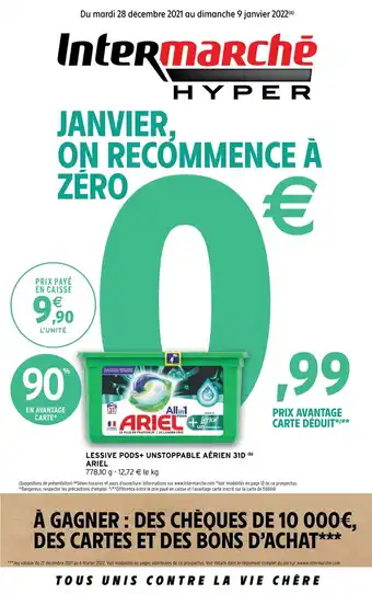 Intermarché Hyper Lessive Pods+ Unstoppable Aérien 31D Ariel offre