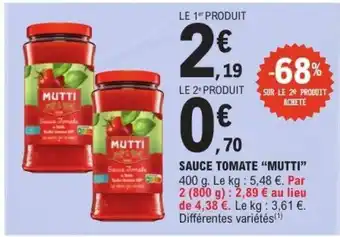 E.Leclerc Sauce Tomate Mutti offre