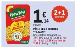 E.Leclerc Pâtes Les 3 minutes PANZANI offre