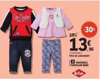 E.Leclerc 3 Ensemble Pantalon Bébé offre