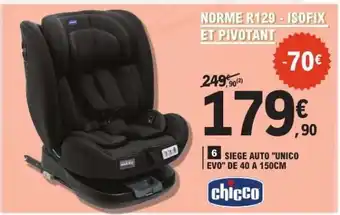 E.Leclerc SIEGE AUTO UNICO EVO offre