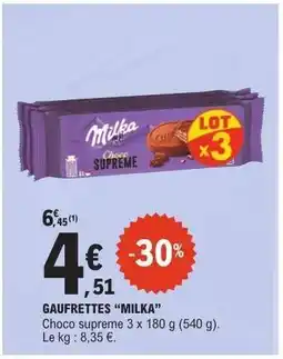 E.Leclerc GAUFRETTES MILKA offre