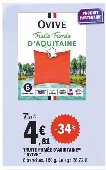 E.Leclerc Truite Fumée D'aquitaine Ovive offre