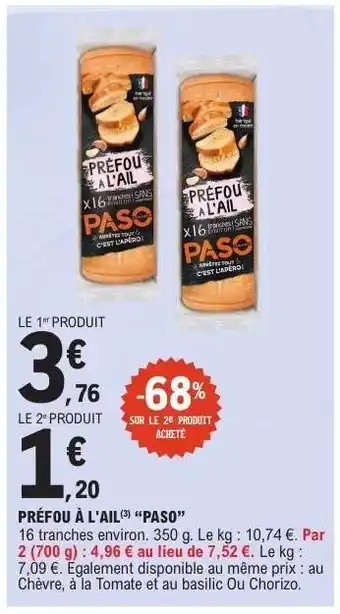 E.Leclerc Préfou à l'ail PASO offre