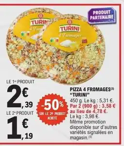 E.Leclerc PIZZA 4 FROMAGES 'TURINI' offre
