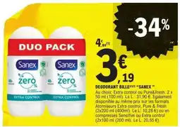E.Leclerc DEODORANT BILLE SANEX offre