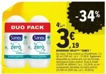 E.Leclerc DEODORANT BILLE SANEX offre