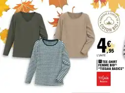 E.Leclerc Tee-shirt femme bio tissaia basics offre