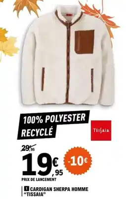 E.Leclerc Cardigan sherpa homme tissaia offre