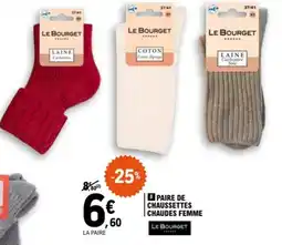 E.Leclerc Paire de chaussettes chaudes femme offre