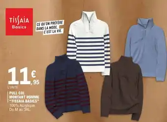 Pull col montant homme tissaia basics