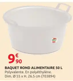 Rural Master Baquet rond alimentaire 50 L offre